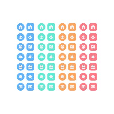 İş, finans ve iletişim için web simgeler çok amaçlı set. Vektör grafik şablonu.