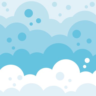 Monocolor kabarık bulut arka plan. Vektör grafik şablonu.