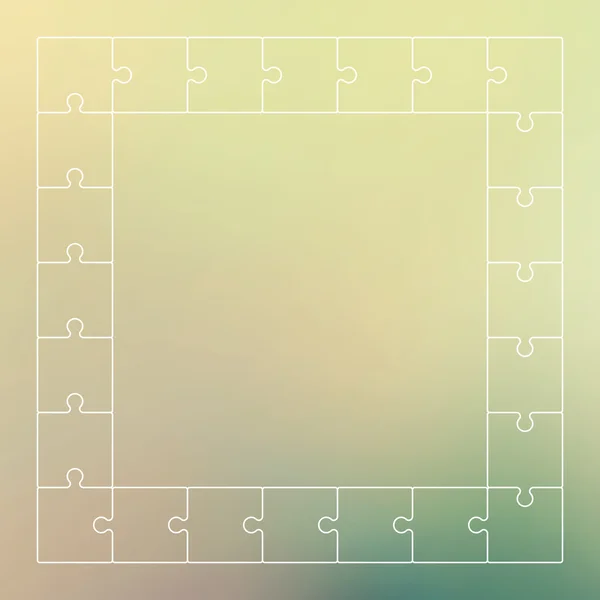 Ligne puzzle puzzle cadre frontière — Image vectorielle