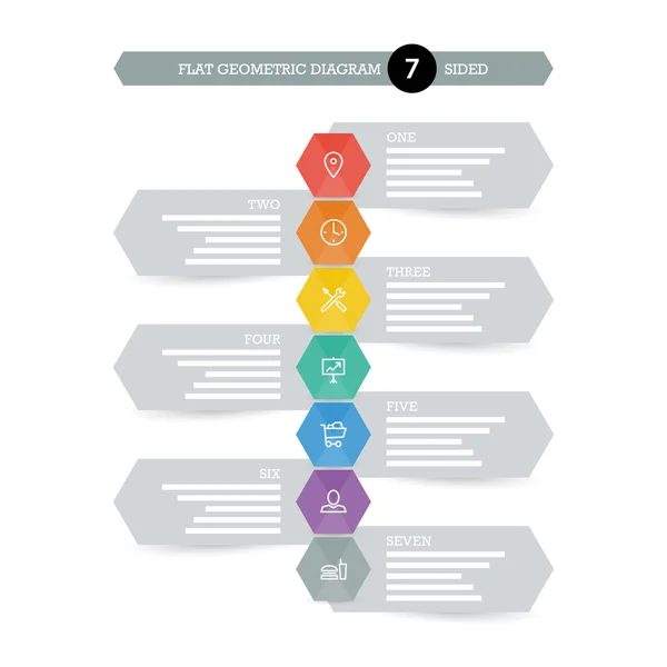 Düz geometrik diyagramı şablonu