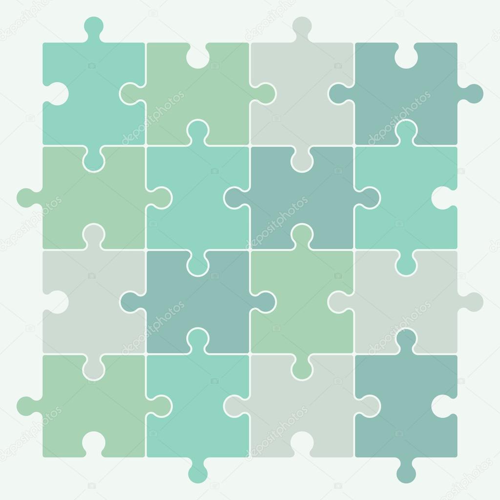 Green puzzle pieces