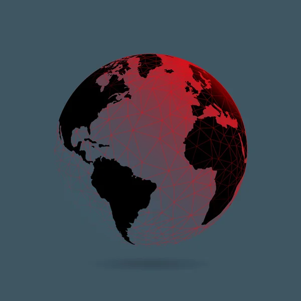 Geometric abstract earth globe sphere concept illustration. — 图库矢量图片