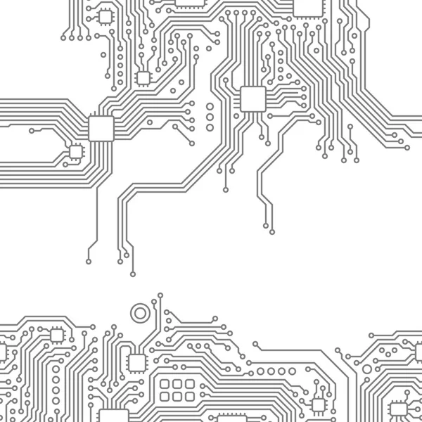 技術の抽象的なマザーボードの図の背景 — ストックベクタ