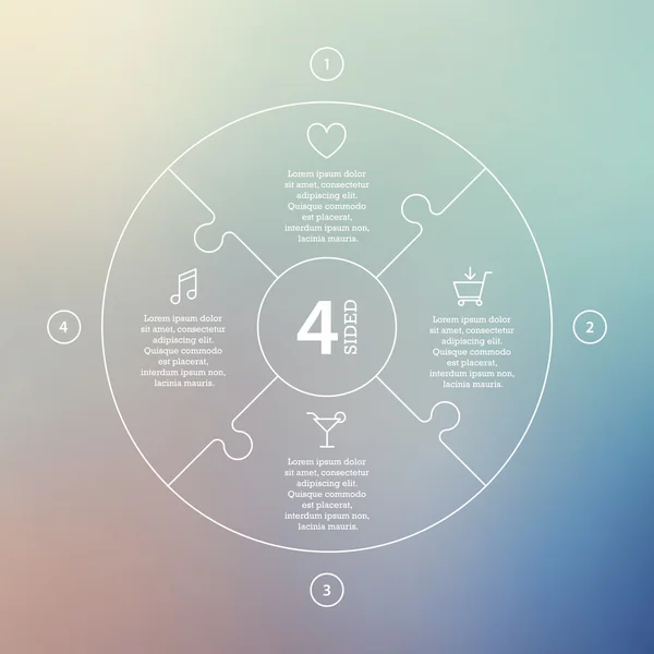 Business concept with options, parts, steps or processes. Circle puzzle infographic. Template for cycle diagram, graph, presentation and round chart. — Stock vektor