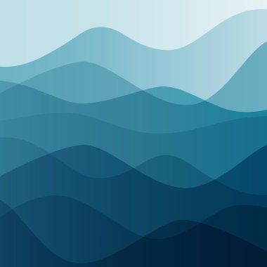 Soyut su doğa manzara. Dekoratif Kare arka plan.