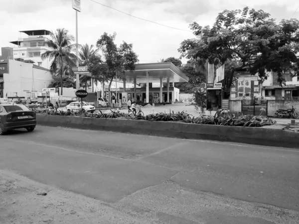 Bangalore Karnataka India Oct 2020 Beautiful View Indian Oil Petrol — стоковое фото