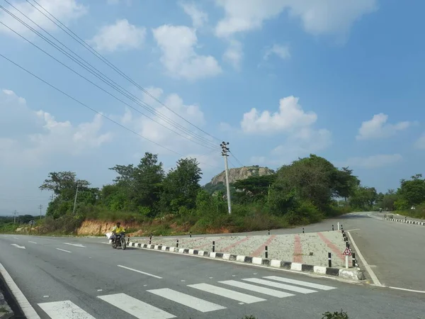 Maddur Karnataka Indien Okt 2020 Schöne Highway Road Und Naturblick — Stockfoto