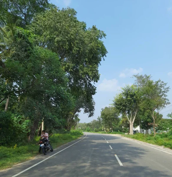 Maddur Karnataka Inde Oct 2020 Belle Route Vue Sur Nature — Photo