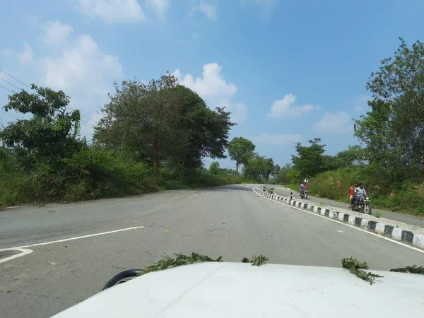 Maddur Karnataka India Oct 2020 Hermosa Carretera Naturaleza Vista Desde — Foto de Stock