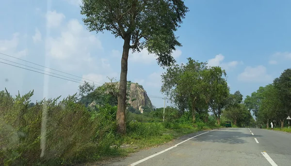 Maddur Karnataka Inde Oct 2020 Belle Route Vue Sur Nature — Photo