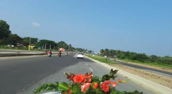 Ramanagara Karnataka India Beautiful National Highway 275 Bangalore Bantwal Widok — Zdjęcie stockowe