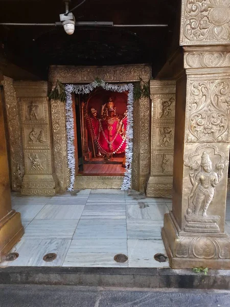Чаннапатна Карнатака Индия Октября 2020 Взгляд Статую Кенгала Анжанеи Свами — стоковое фото