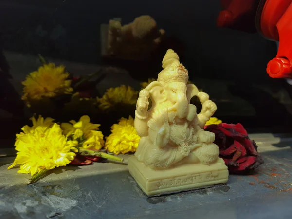 Bangalore Karnataka India Oct 2020 Închiderea Idolului Lordului Plastic Ganesha — Fotografie, imagine de stoc