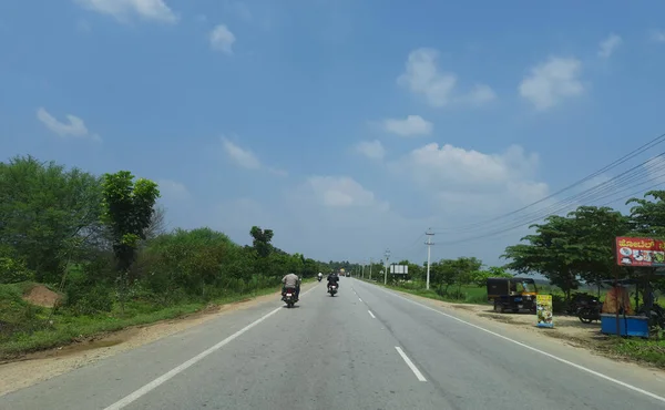 Maddur Karnataka India October 2020 Beautiful View Highway Road Village — 图库照片