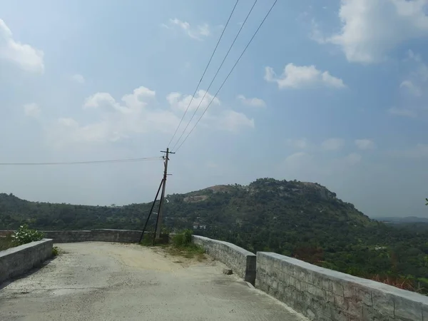 Schöne Aussicht Auf Hügel Und Berge Von Bevoor Channapatna Karnataka — Stockfoto