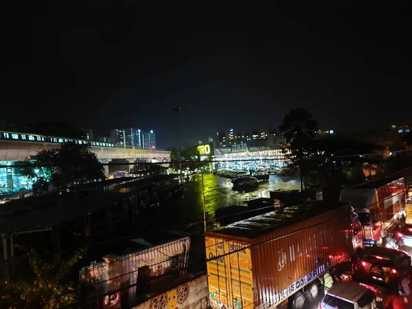 Bangalore Karnataka India Nov 2020 Prachtig Uitzicht Nacht Van Yelachenahalli — Stockfoto