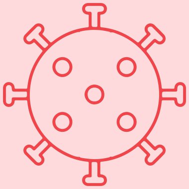 Corona Virüsü veya Covid 19 İşareti, Sembol ve simgeler, Corona Virüsü, Virüslü Parçalar, Giysiler vb. 'nin çizimi veya çizimi, düzenlenebilir çizim çizimi