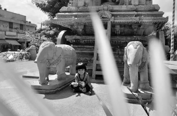 Bangalore Karnataka India Nov 2020 Gyönyörű Indiai Lány Kid Viselni — Stock Fotó