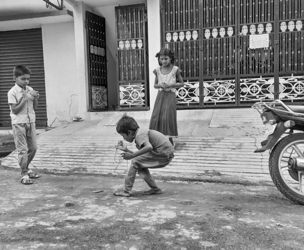 Bangalore Karnataka Índia Nov 2020 Encerramento Crianças Negras Brancas Diferentes — Fotografia de Stock