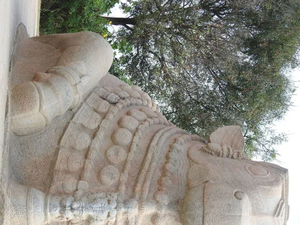 Gros Plan Magnifique Temple Hindou Veerabhadra Situé Lepakshi Dans État — Photo