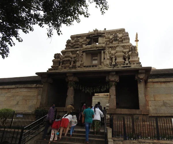 Closeup Beautiful Veerabhadra Hindu Temple Located Lepakshi State Andhra Pradesh — Stock Photo, Image