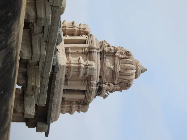 Zbliżenie Pięknej Veerabhadra Hinduskiej Świątyni Znajduje Się Lepakshi Stanie Andhra — Zdjęcie stockowe