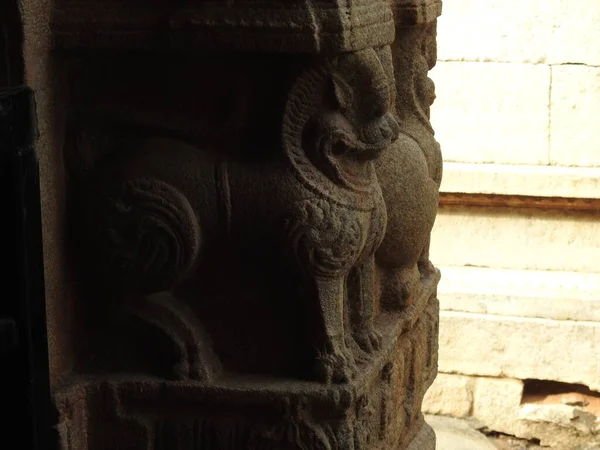 Крупный План Красивого Индуистского Храма Вирабадра Расположенного Лепакши Штат Андхра — стоковое фото