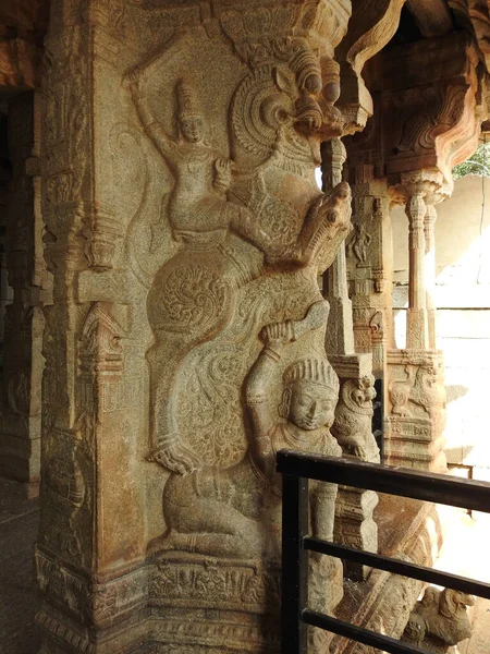 Close Belo Templo Hindu Veerabhadra Localizado Lepakshi Estado Indiano Andhra — Fotografia de Stock