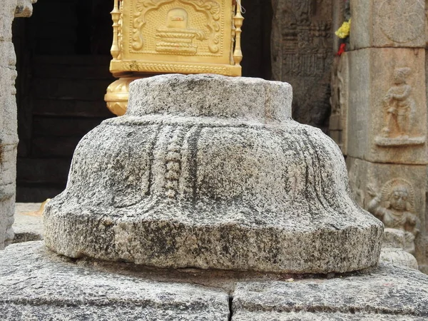 Közelkép Gyönyörű Veerabhadra Hindu Templom Található Lepakshi Állam Andhra Pradesh — Stock Fotó