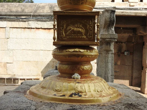 Close Belo Templo Hindu Veerabhadra Localizado Lepakshi Estado Indiano Andhra — Fotografia de Stock