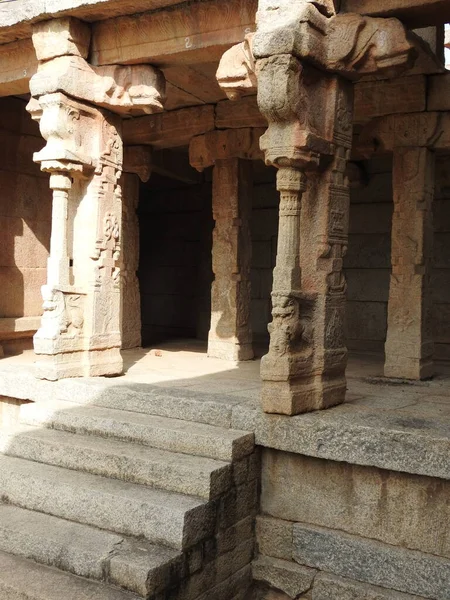 Close Belo Templo Hindu Veerabhadra Localizado Lepakshi Estado Indiano Andhra — Fotografia de Stock