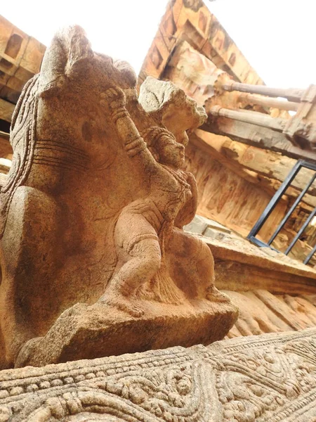 Close Belo Templo Hindu Veerabhadra Localizado Lepakshi Estado Indiano Andhra — Fotografia de Stock