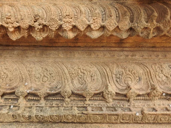 Primo Piano Del Bellissimo Tempio Veerabhadra Indù Situato Lepakshi Nello — Foto Stock