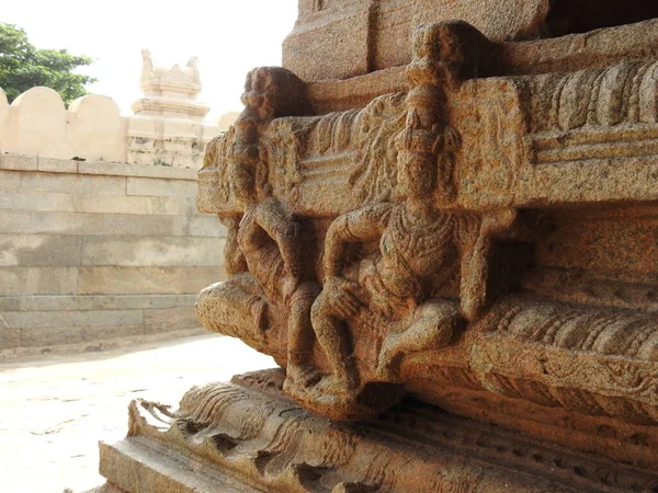 Közelkép Gyönyörű Veerabhadra Hindu Templom Található Lepakshi Állam Andhra Pradesh — Stock Fotó