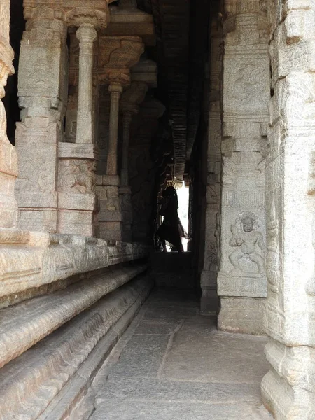 Primo Piano Del Bellissimo Tempio Veerabhadra Indù Situato Lepakshi Nello — Foto Stock