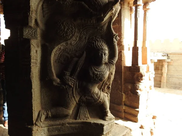 Close Belo Templo Hindu Veerabhadra Localizado Lepakshi Estado Indiano Andhra — Fotografia de Stock