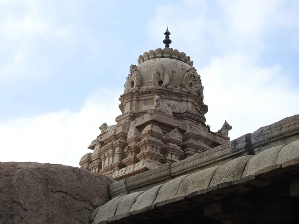 Primo Piano Del Bellissimo Tempio Veerabhadra Indù Situato Lepakshi Nello — Foto Stock