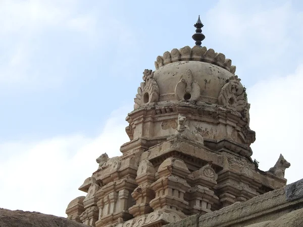 Primo Piano Del Bellissimo Tempio Veerabhadra Indù Situato Lepakshi Nello — Foto Stock