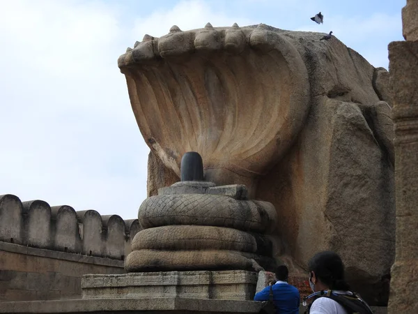 Close Belo Templo Hindu Veerabhadra Localizado Lepakshi Estado Indiano Andhra — Fotografia de Stock