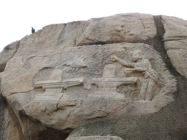 Close Belo Templo Hindu Veerabhadra Localizado Lepakshi Estado Indiano Andhra — Fotografia de Stock