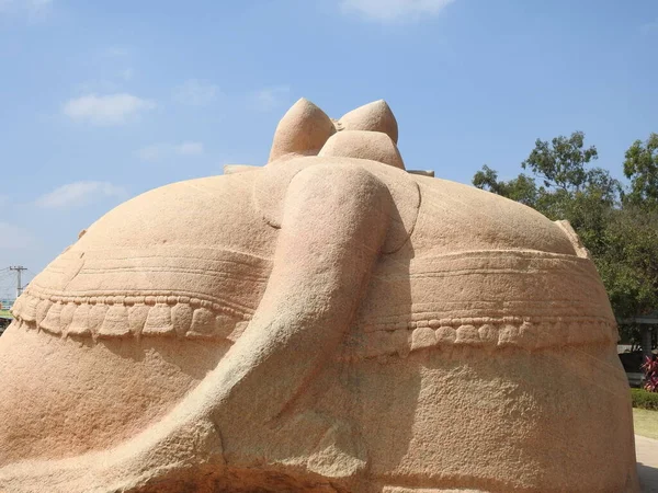 Nærbillede Smukke Veerabhadra Hindu Tempel Beliggende Lepakshi Staten Andhra Pradesh - Stock-foto