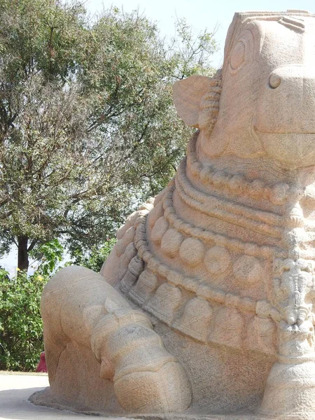 Primer Plano Del Hermoso Templo Hindú Veerabhadra Ubicado Lepakshi Estado —  Fotos de Stock