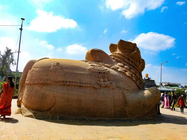 Lepakshi Anantpur Andhra Pradesh Jan 2021 Fechar Belo Enorme Grande — Fotografia de Stock