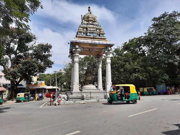 Bangalore Karnataka India Jan 2021 Gyönyörű Kilátás Srí Kempegowda Szobra — Stock Fotó