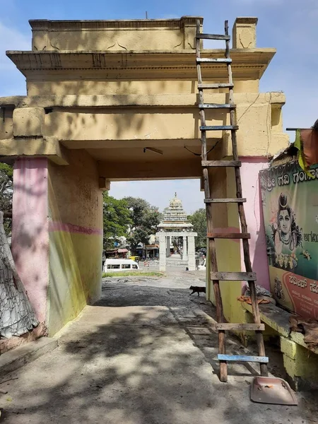 Bangalore Karnataka Índia Jan 2021 Bela Vista Estátua Torre Sri — Fotografia de Stock