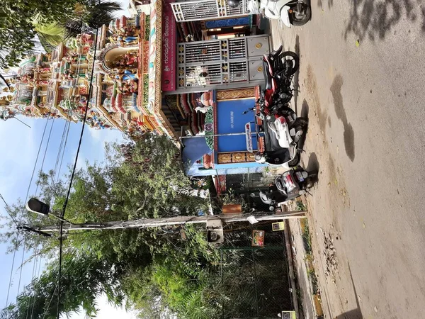 Bangalore Karnataka Índia Jan 2021 Closeup Gangamma Devi Temple Arkavathi — Fotografia de Stock