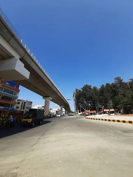 Bangalore Karnataka Hindistan Ocak 2021 Yeşil Hat Namma Metro Konanakunte — Stok fotoğraf