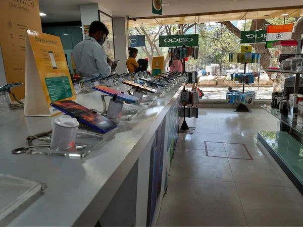 Bangalore Karnataka India Jan 2021 Closeup New Washing Machine Mobile — Stock Photo, Image