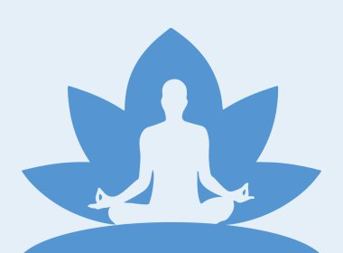 İşaret ve sembolün çizimi veya çizimi. Otur ve meditasyon yap. Düzenlenebilir çizimler yap.