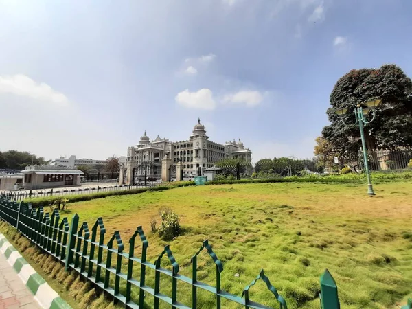 Bangalore Karnataka India Jan 2021 Closeup Beautiful Vidhana Soudha Located — Stock Photo, Image